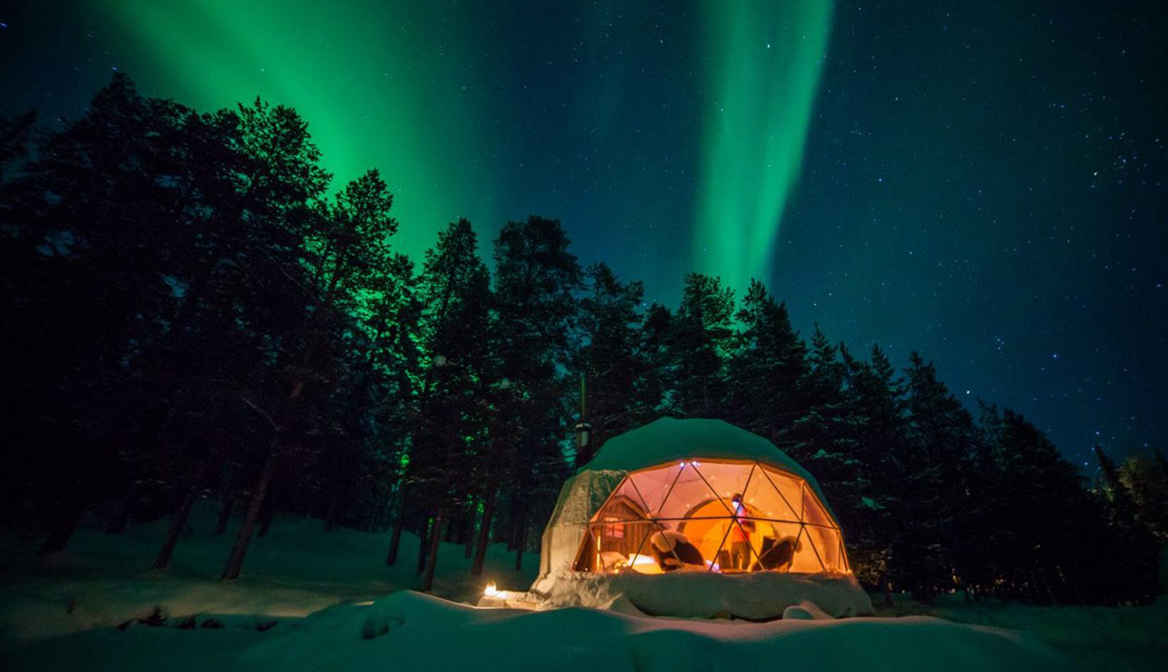 Glamping 20 Geodesic Dome in Finland