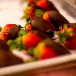 strawberries in chocolate icing