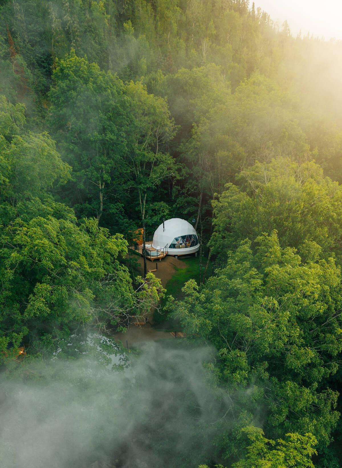 Glamping resort in Canada powered by FDomes Glamping spherical structures