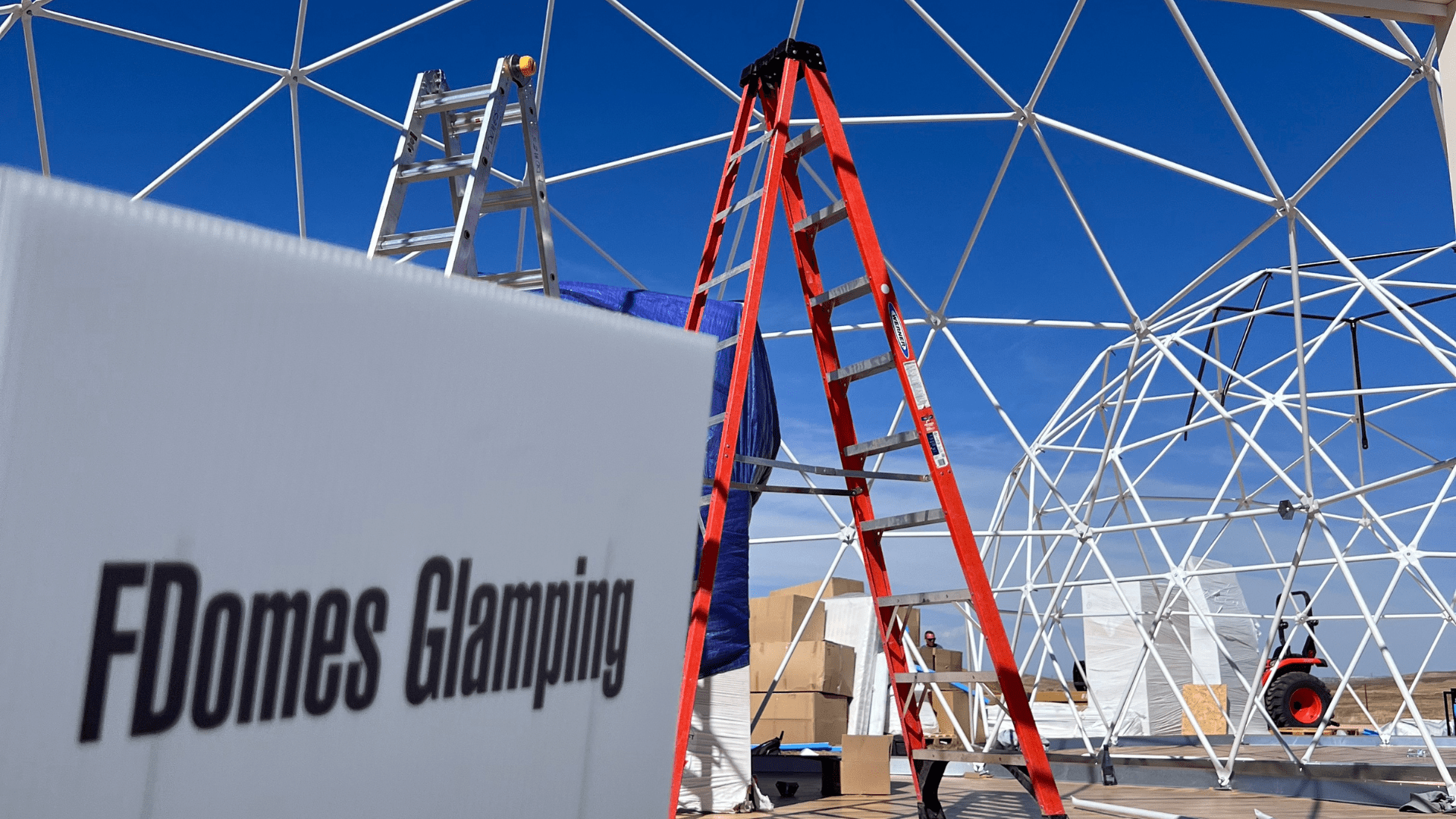 FDomes Glamping while at GSA 2023 in Colorado, USA.